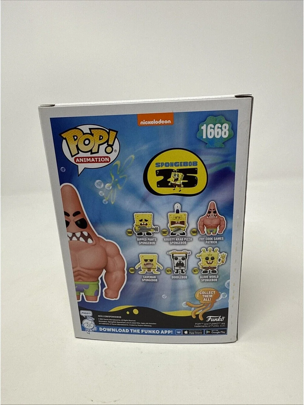 Funko Pop! SpongeBob Fry Cook Patrick #1668 w/ Muscles - (NEW in PROTECTOR)